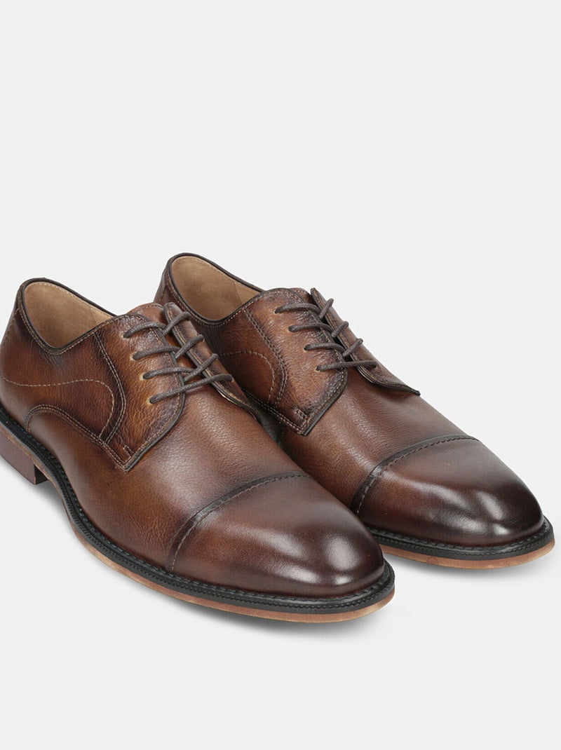 BATA Derbies été en cuir Bronze - Kiabi