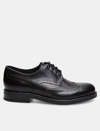 BATA Derby avec surpiqûres richelieu en cuir d'hiver