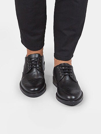 BATA Derby avec surpiqûres richelieu en cuir d'hiver