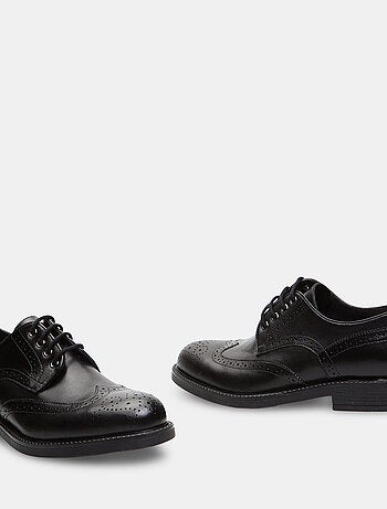 BATA Derby avec surpiqûres richelieu en cuir d'hiver