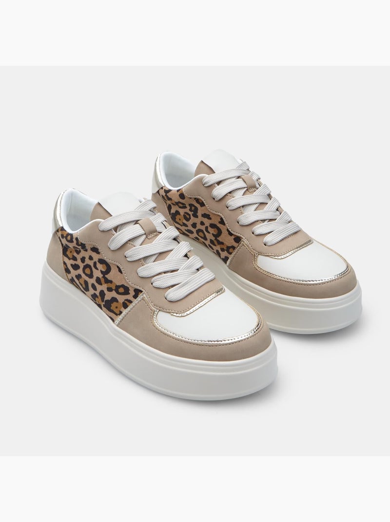 BATA  Laces et Velcro Décontractées Beige - Kiabi