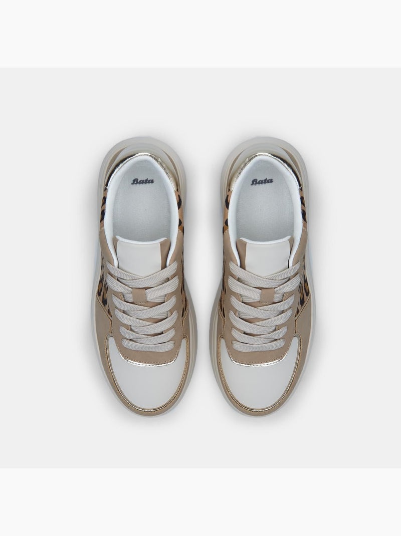 BATA  Laces et Velcro Décontractées Beige - Kiabi