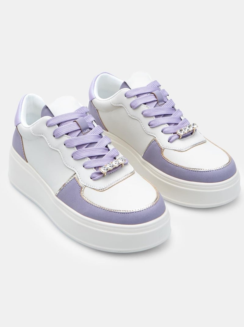 BATA  Laces et Velcro Décontractées Violet - Kiabi