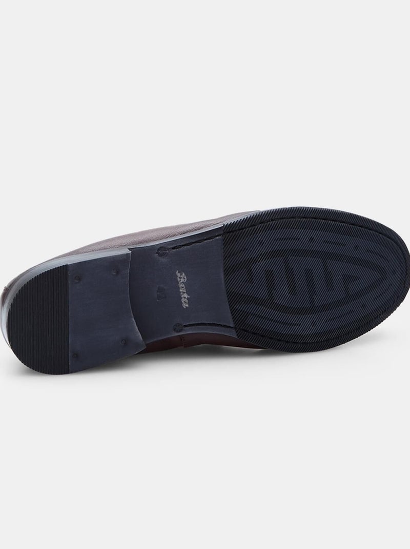 BATA Mocassins élégants en cuir  confortables Marron - Kiabi