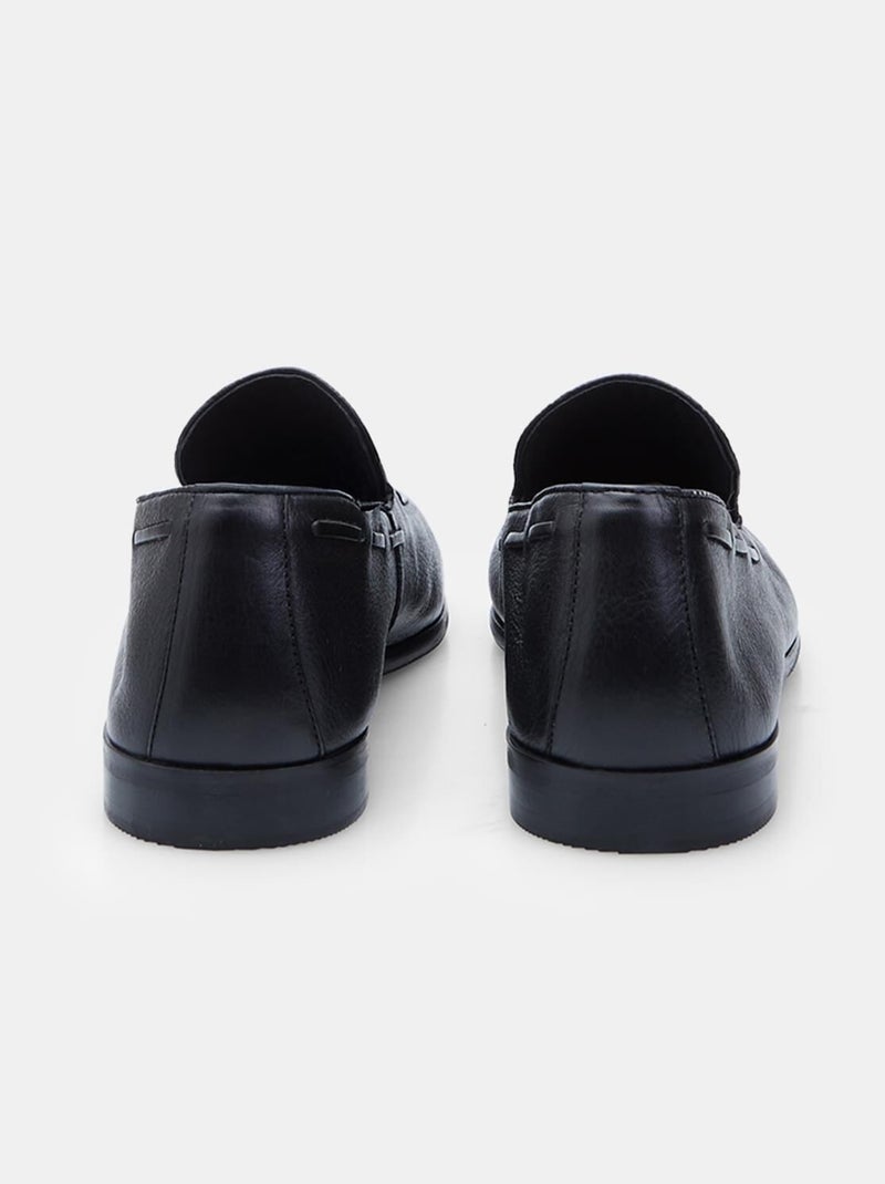 BATA Mocassins élégants en cuir  confortables Noir - Kiabi