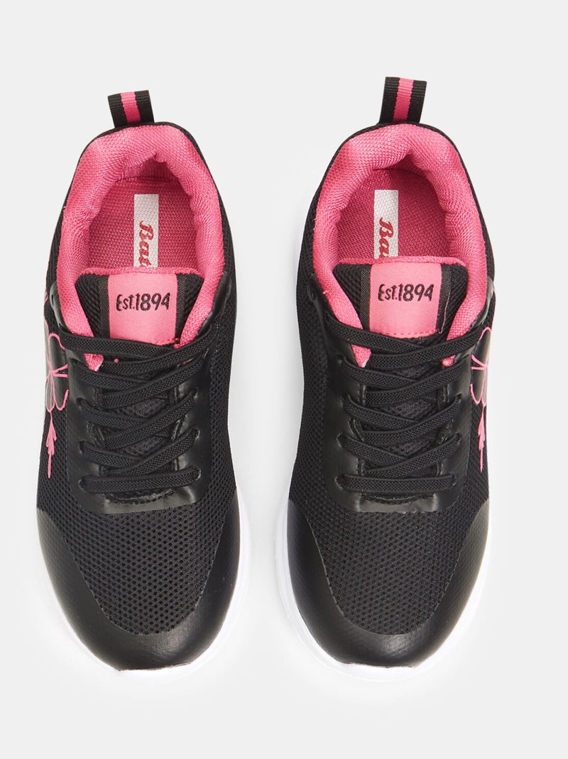 BATA Sneakers à motif floral en tissu d'hiver Noir - Kiabi