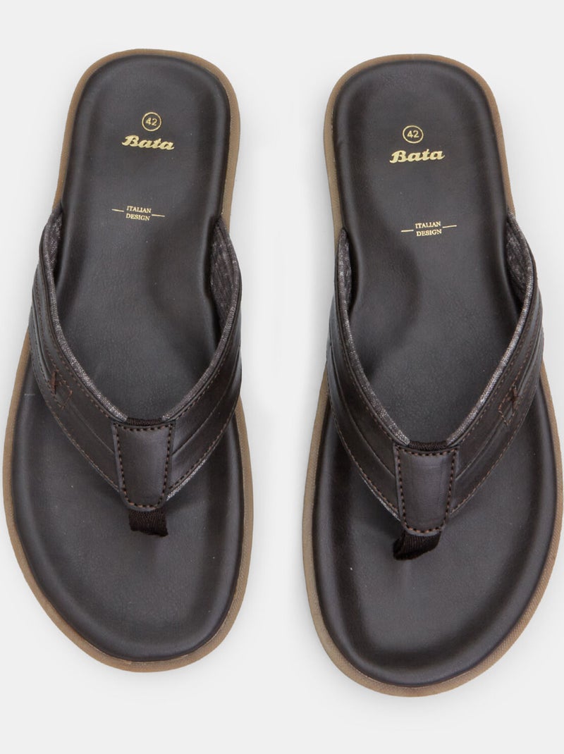 BATA Tongs d'été Marron - Kiabi