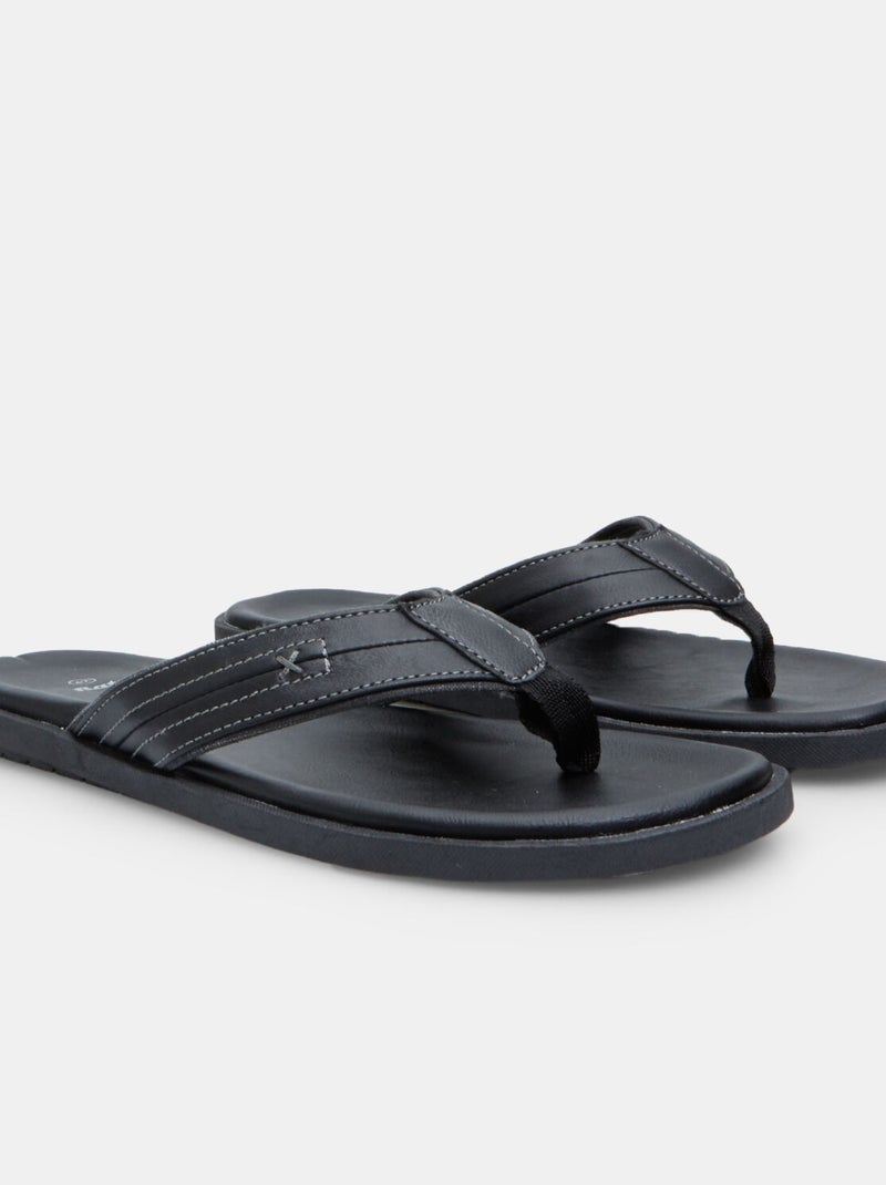 BATA Tongs d'été Noir - Kiabi