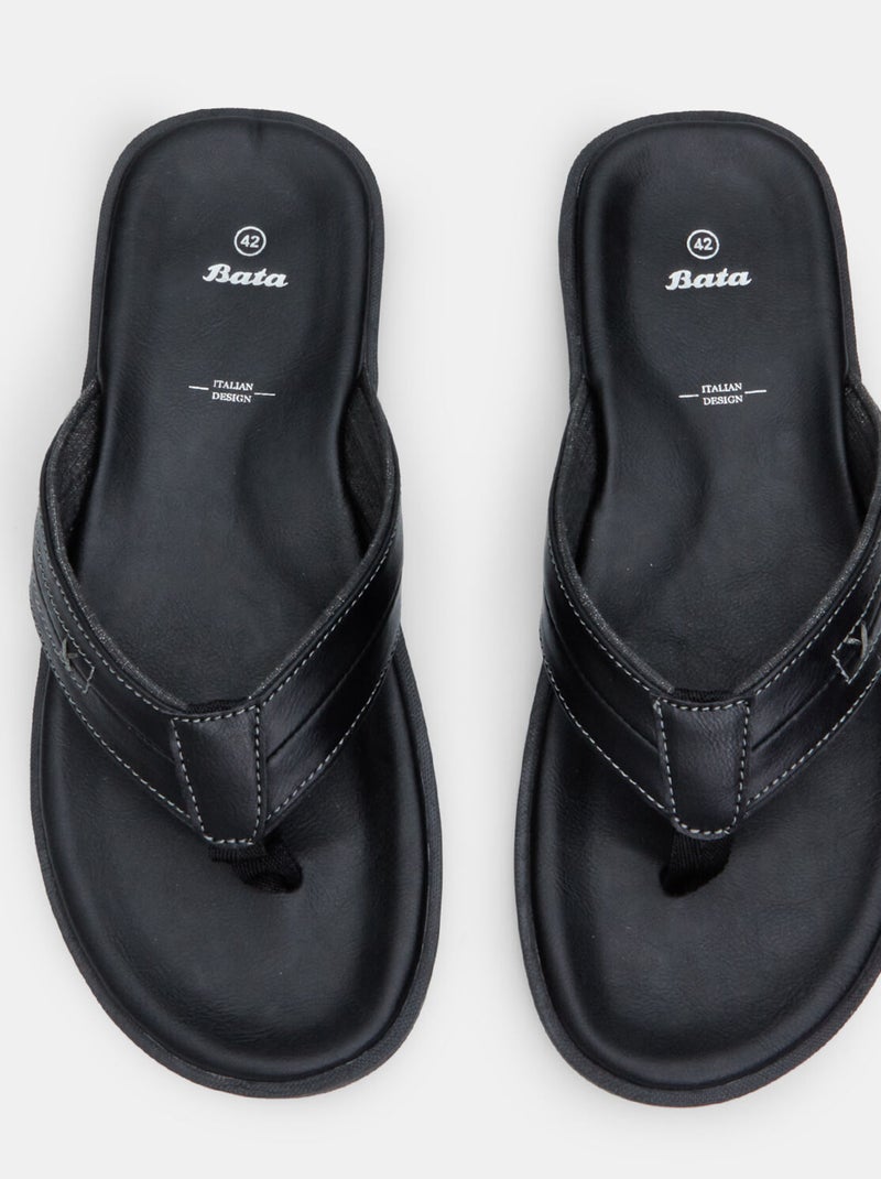 BATA Tongs d'été Noir - Kiabi