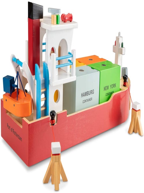 Bateau-container avec 4 containers - Kiabi