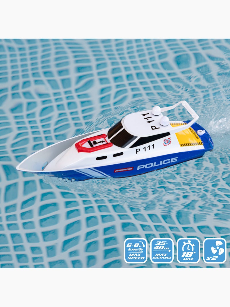 Bateau de police télécommandé 36 cm racing boat N/A - Kiabi