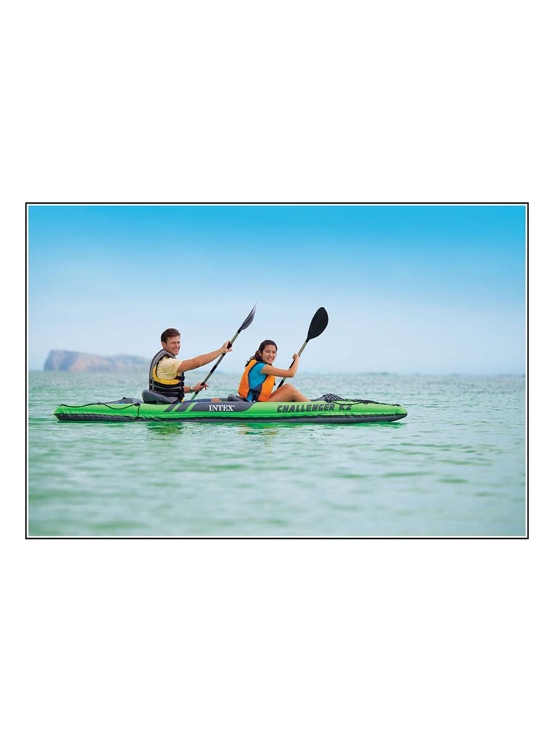 Bateau de sport Challenger K2 - Set avec pompe et 2 pagaies Vert - Kiabi