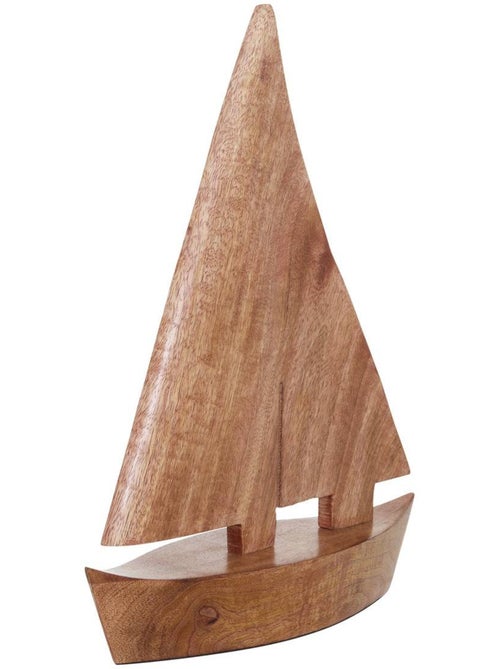 Bateau décoratif 26,5x en manguier OCEA - Kiabi