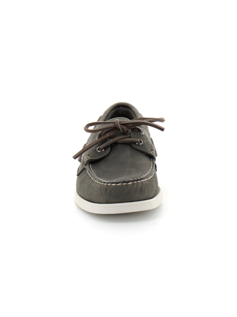 Bateau en Cuir Sebago Gris - Kiabi