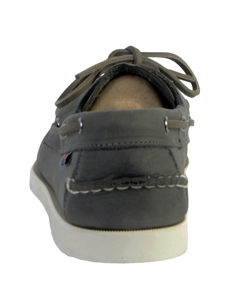 Bateau en Cuir Sebago Gris - Kiabi