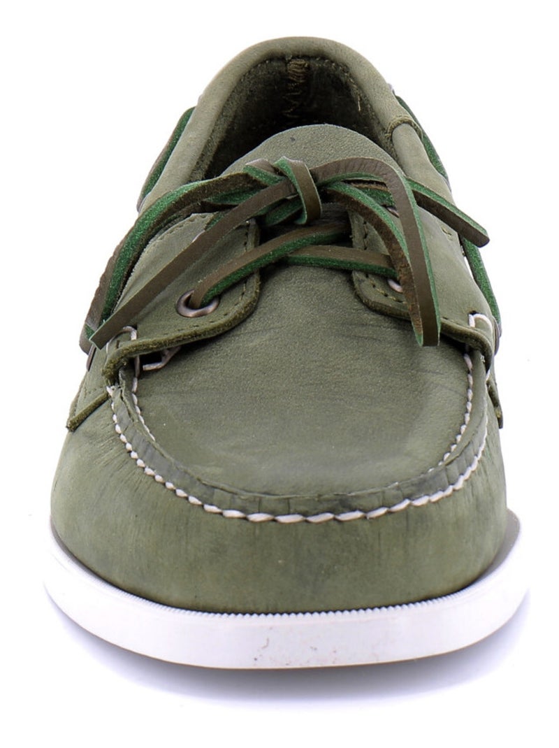 Bateau en Cuir Sebago Kaki - Kiabi