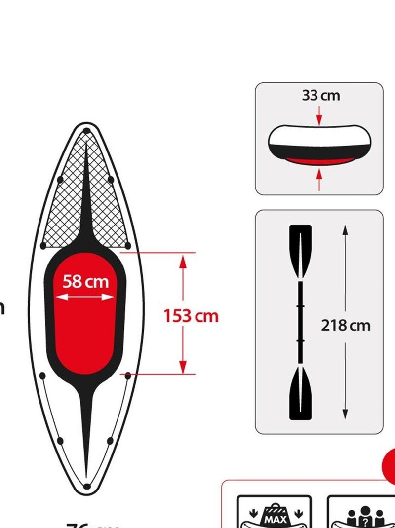 Bateau Kayak gonflable Challenger K1 pour 1 personne N/A - Kiabi