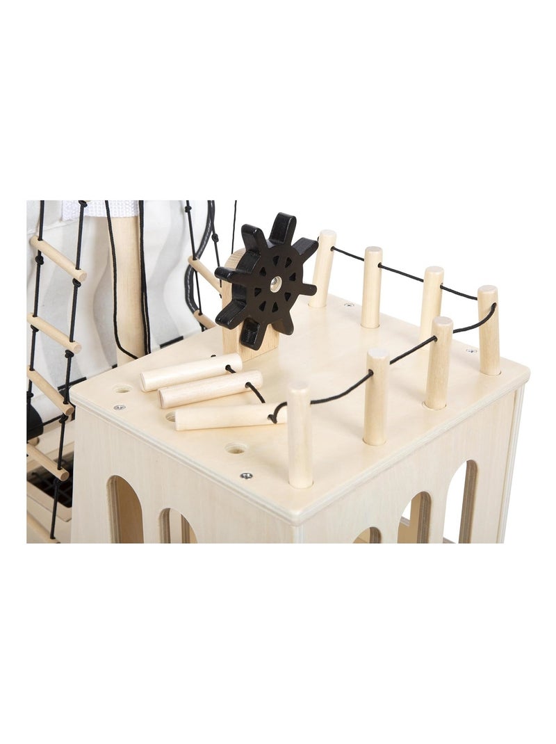 Bateau pirate en bois Noir - Kiabi