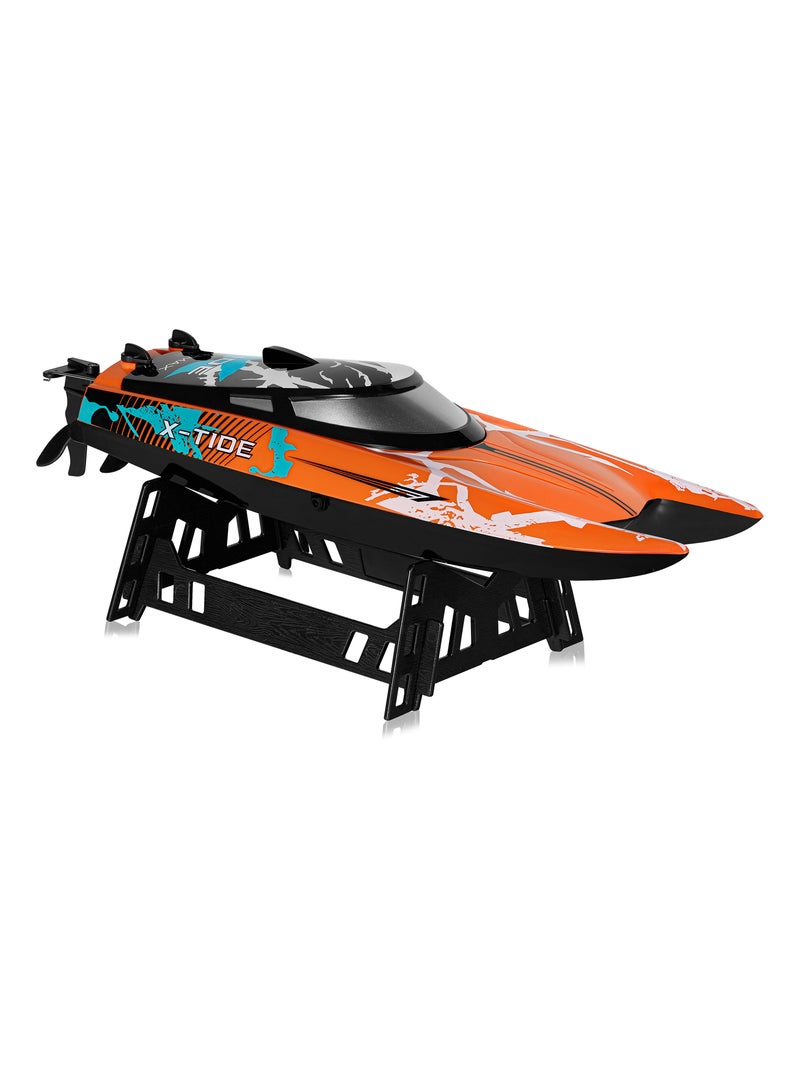 Bateau radiocommandé - OVERMAX - X-Tide - 25 km/h - 2 x 17min Orange - Kiabi