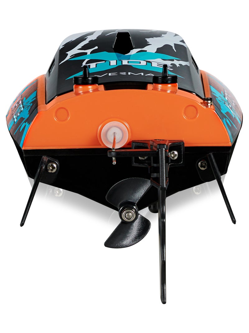 Bateau radiocommandé - OVERMAX - X-Tide - 25 km/h - 2 x 17min Orange - Kiabi