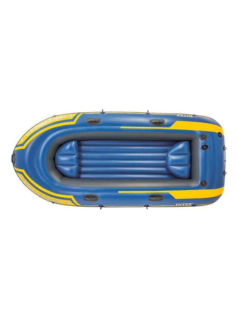 Bateau sport gonflable Challenger 3 Set avec pagaies et pompe Bleu Jaune - Kiabi