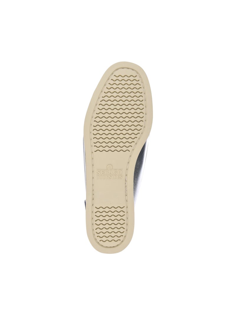 Bateaux Cuir Docksides Sebago Portland Argent - Kiabi