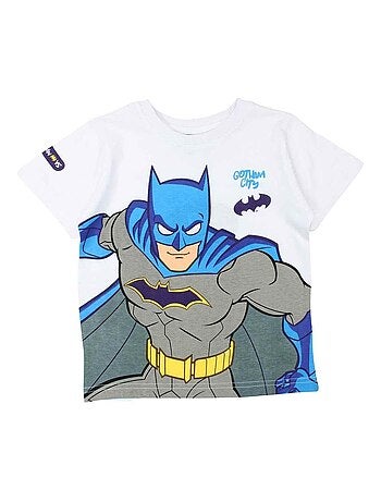 Batman - Batman - T-shirt garçon imprimé Batman en coton - Blanc - Garçon - 2 Ans - Coton - Promo KIABI