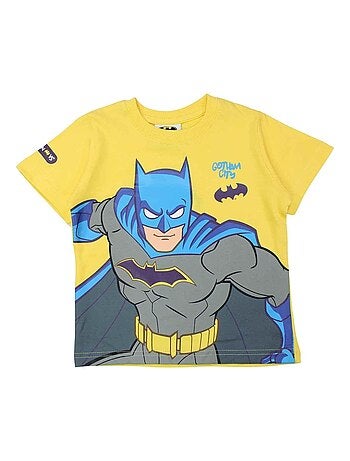 Batman - Batman - T-shirt garçon imprimé Batman en coton - Jaune - Garçon - 3 Ans - Coton - Promo KIABI
