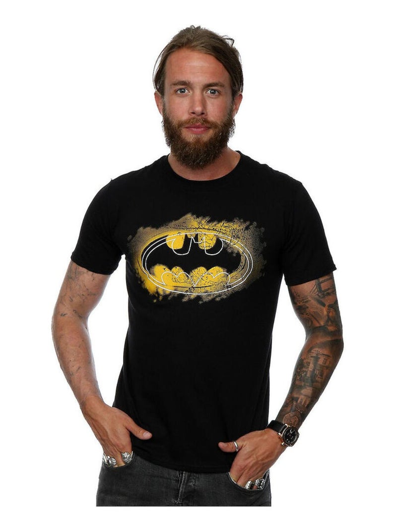 Batman - T-shirt motif/style logo à la bombe Noir - Kiabi