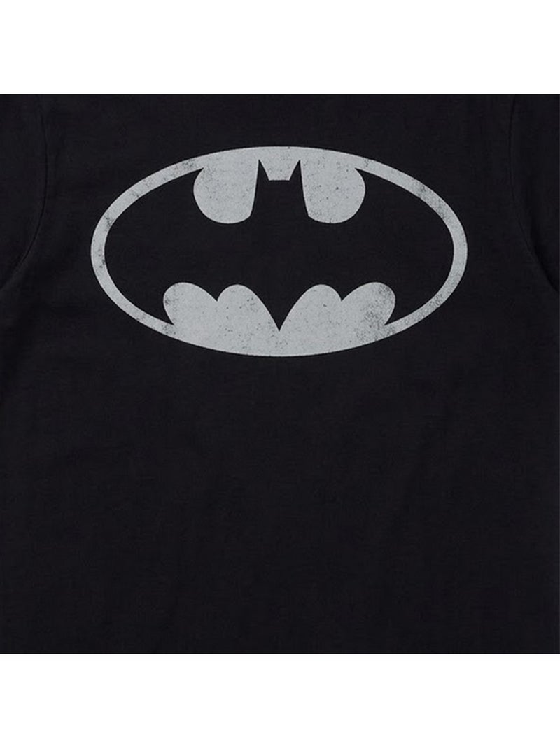 Batman - T-shirt motif/style Logo bouclier CLASSIC Noir - Kiabi