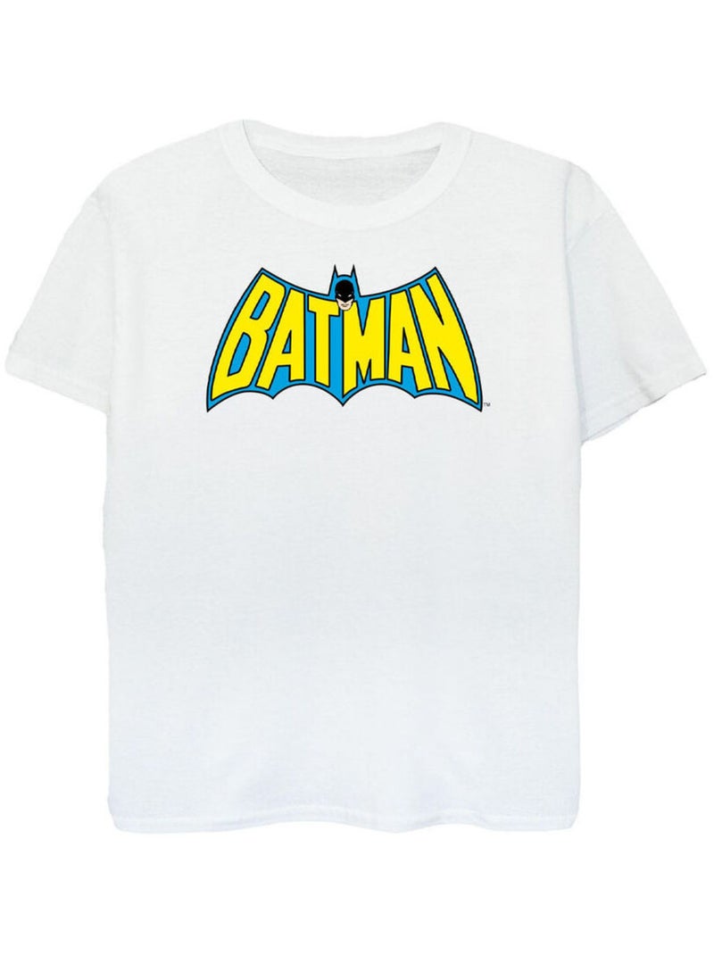 Batman - T-shirt motif/style logo rétro Blanc - Kiabi