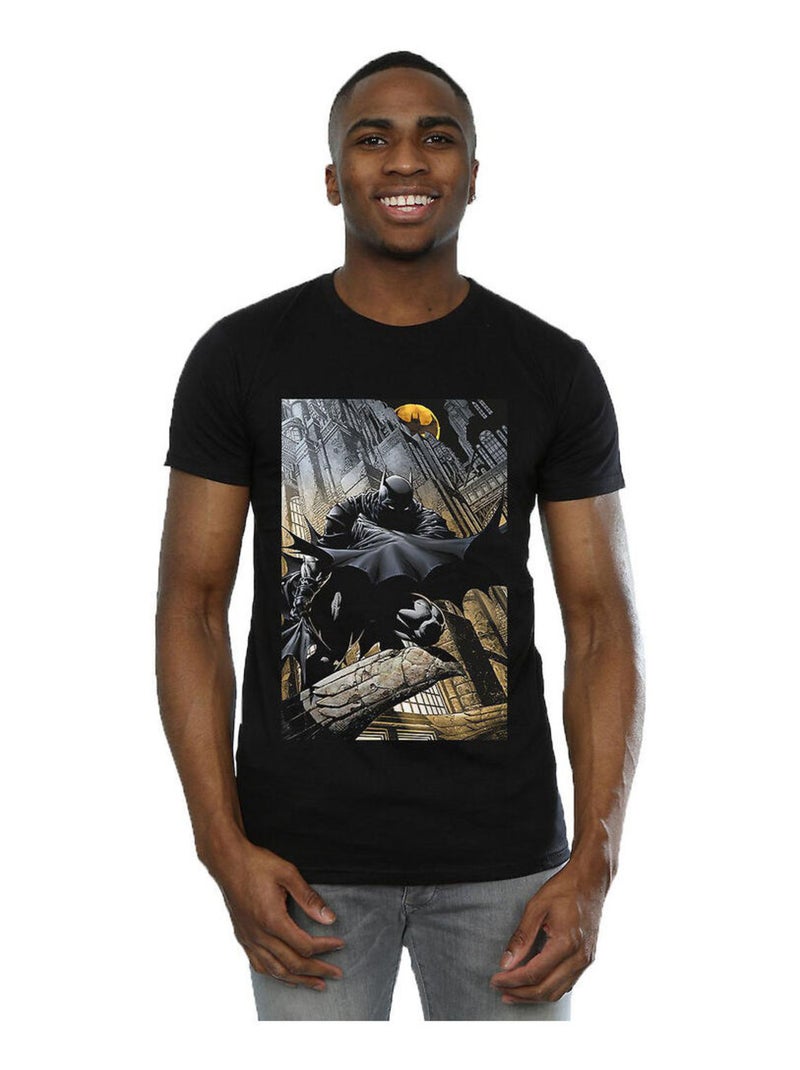 Batman - T-shirt NIGHT GOTHAM CITY (Batman) Noir - Kiabi