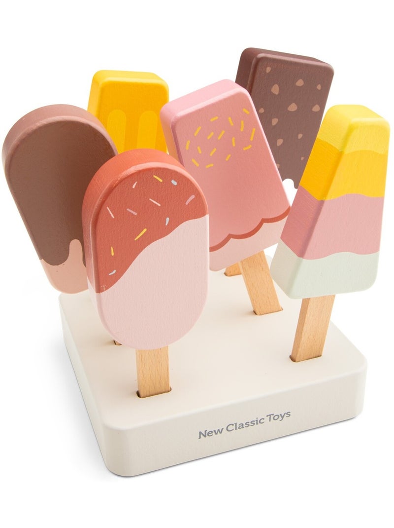 Bâtonnets glacés en bois 6 pcs Rose - Kiabi