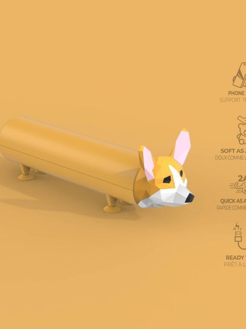 Batterie Externe Power Pets Corgi - 4800 mAh avec Ventouses - Recharge Rapide 2A - Ultra Douce - MOB - Kiabi