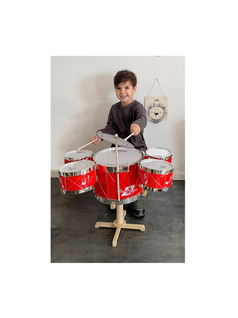 Batterie rouge pour enfant Rouge - Kiabi