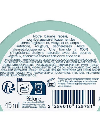 Baume réparateur biolane