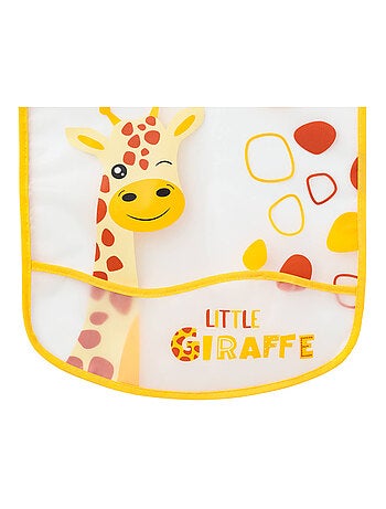 Bavoir 6 mois imperméable à poche Animaux - Girafe - Babycalin