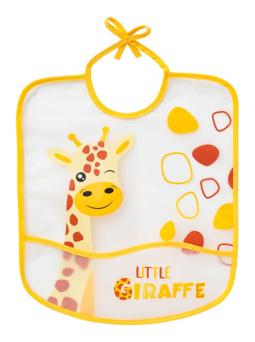 Bavoir 6 mois imperméable à poche Animaux - Girafe - Babycalin - Kiabi