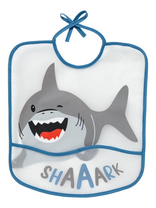 Bavoir 6 mois imperméable à poche Animaux - Requin - Babycalin - Kiabi Bavoir 6 mois imperméable à poche Animaux - Requin - Babycalin - Kiabi