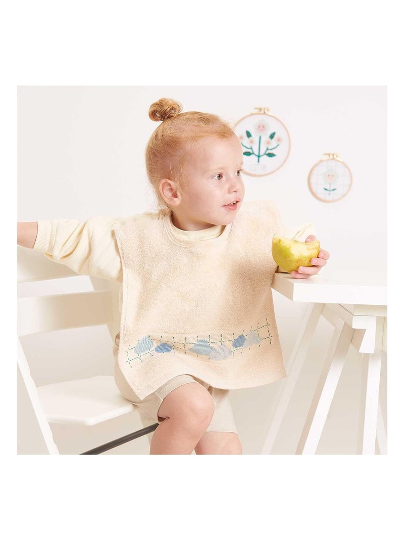 Bavoir à broder gris 30 x 34 cm - Rico Design Gris - Kiabi