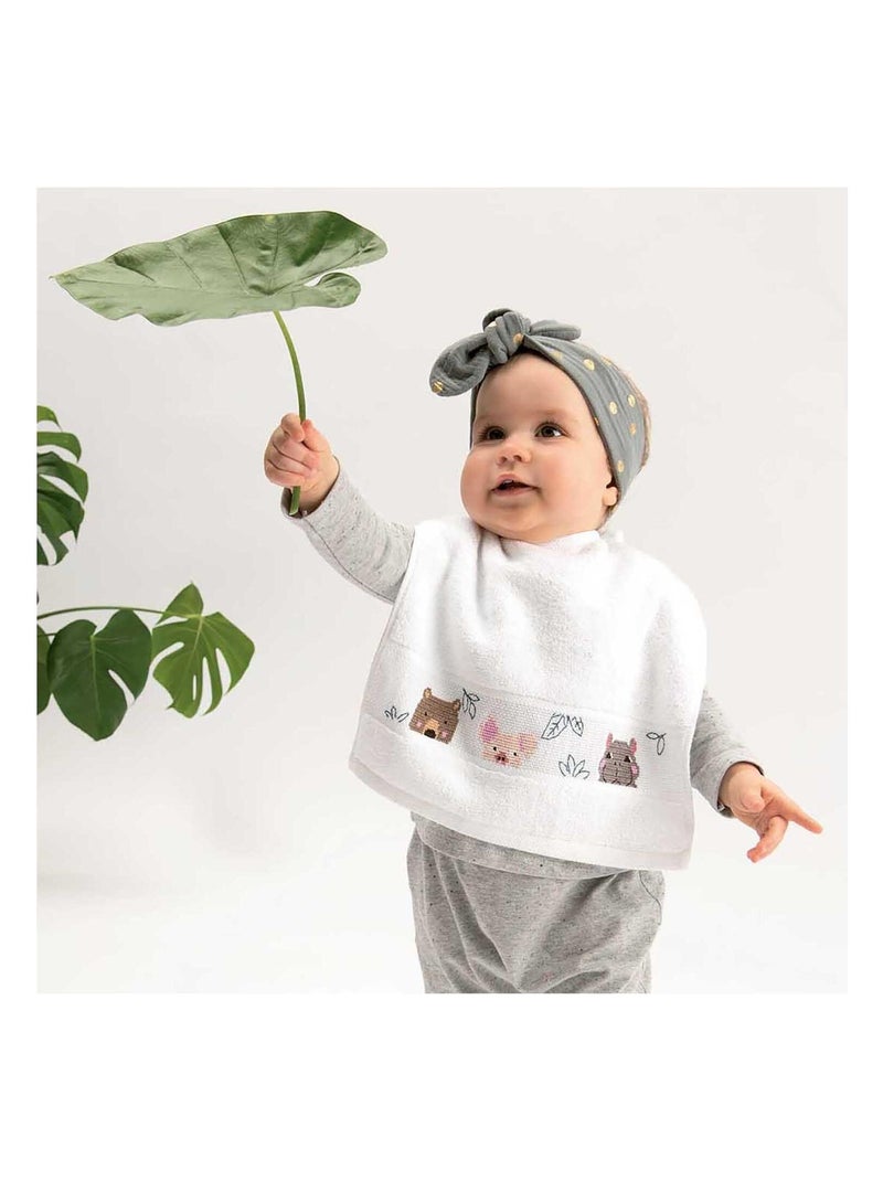 Bavoir à broder gris 30 x 34 cm - Rico Design Gris - Kiabi