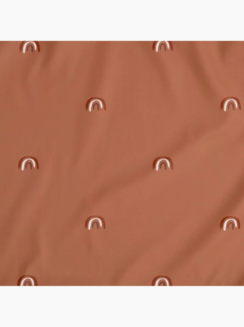 Bavoir à manches apprentissage arc en ciel " les chatounets" Terracotta - Kiabi