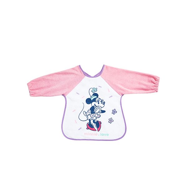 Bavoir A Manches Minnie Mouse Bebe Fille Rose Minnie Kiabi 8 00