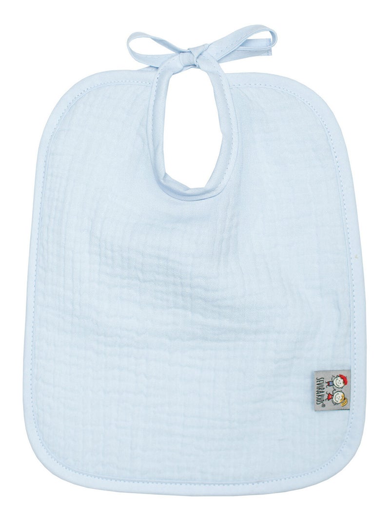 Bavoir à nouer en gaze de coton, Jeanne SEVIRA KIDS Bleu - Kiabi