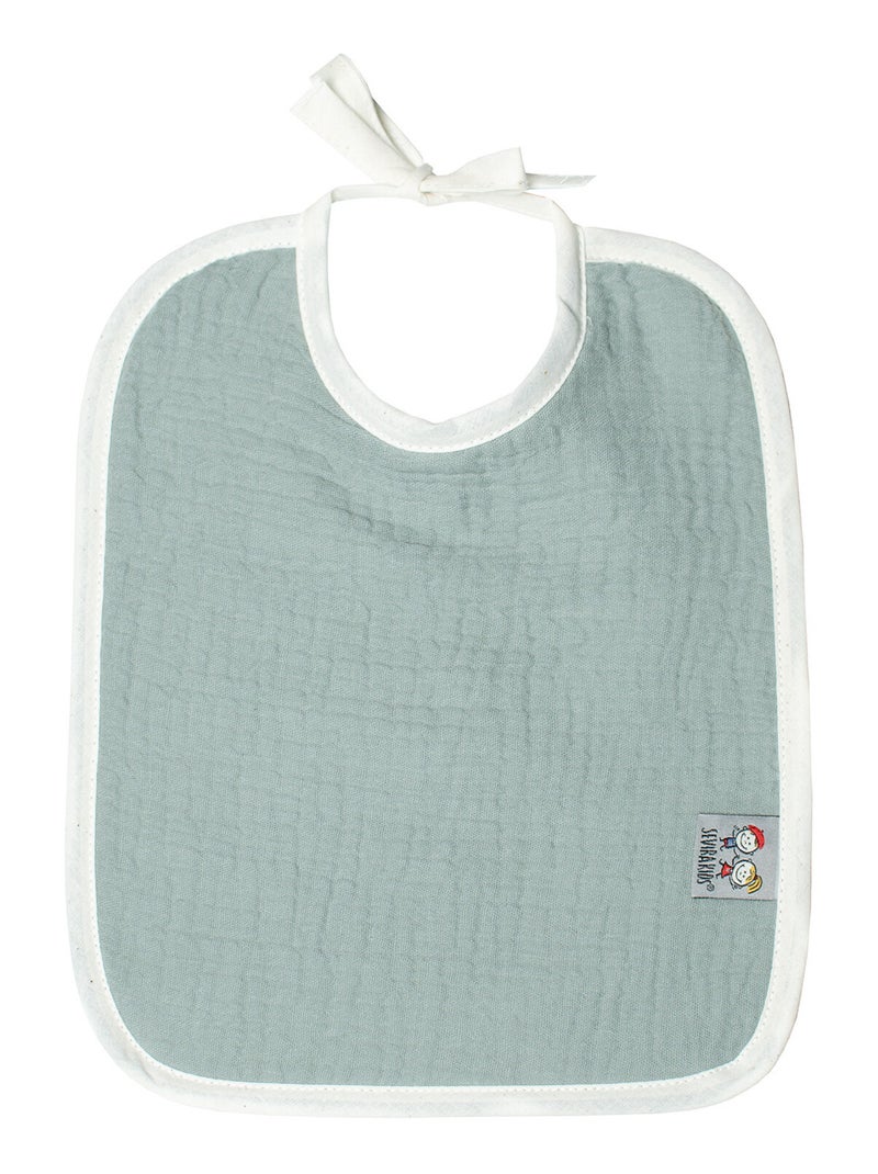 Bavoir à nouer en gaze de coton, Jeanne SEVIRA KIDS Vert d'eau - Kiabi