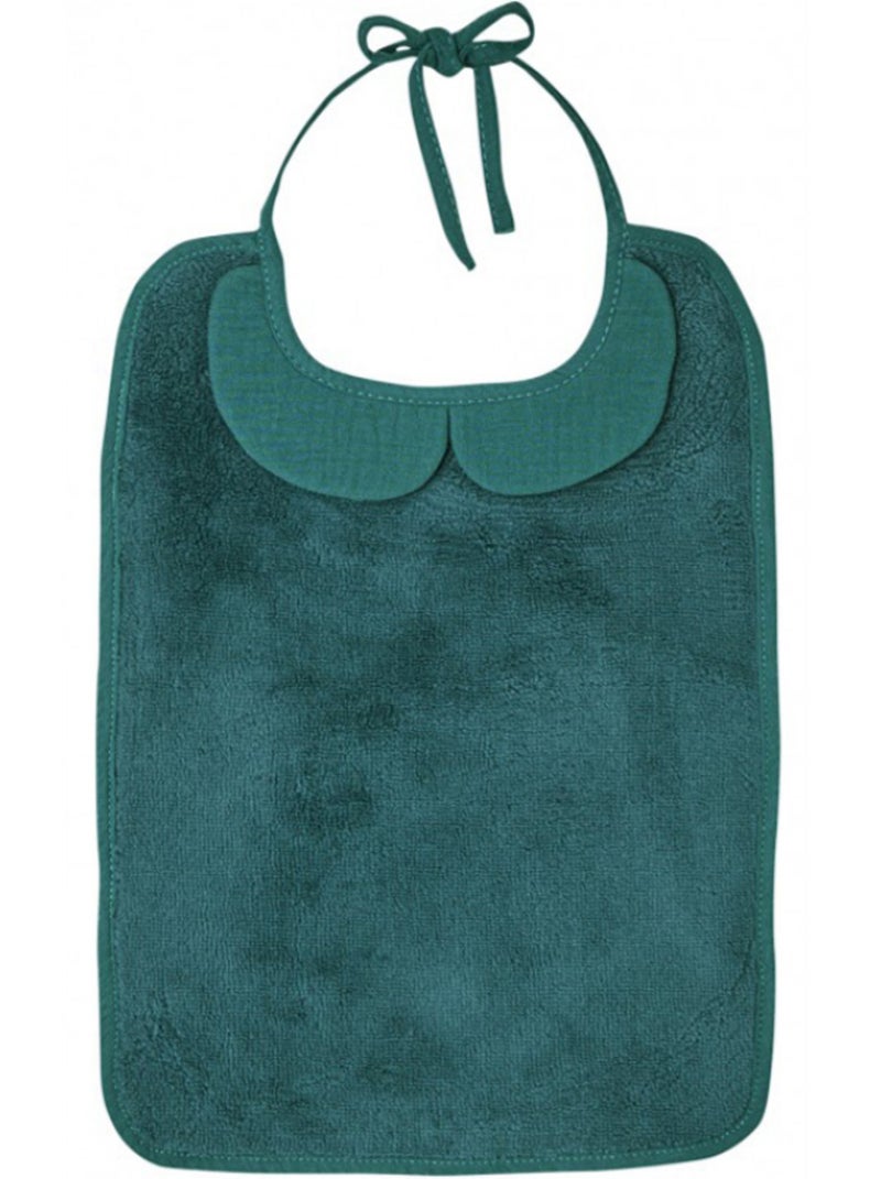 Bavoir à nouer Soft Bambou vert paon Vert - Kiabi