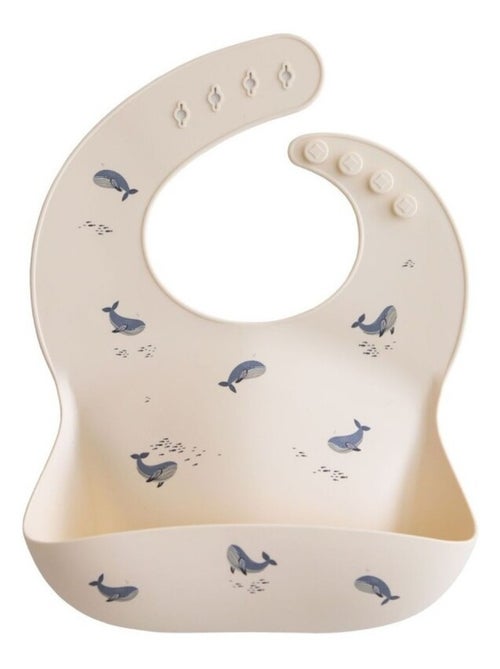 Bavoir à poche en silicone Baleine - Kiabi
