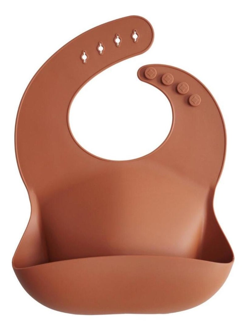 Bavoir à poche en silicone Clay Marron - Kiabi