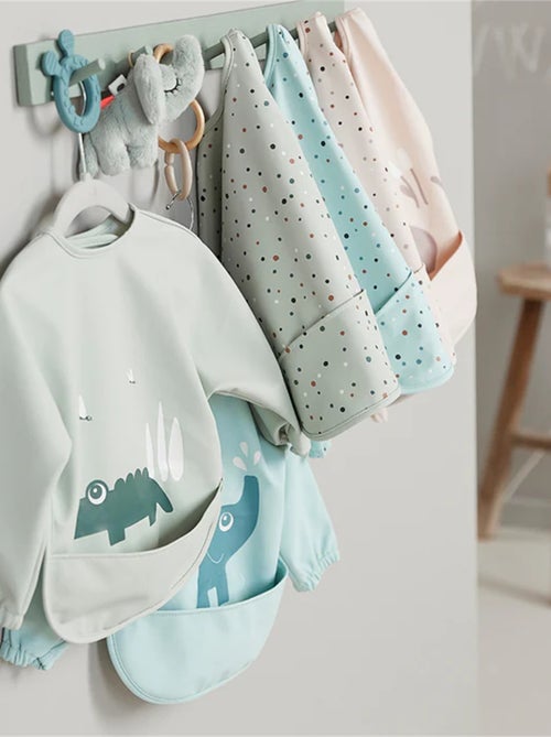 Bavoir à pochettes - Croco - Vert - Kiabi
