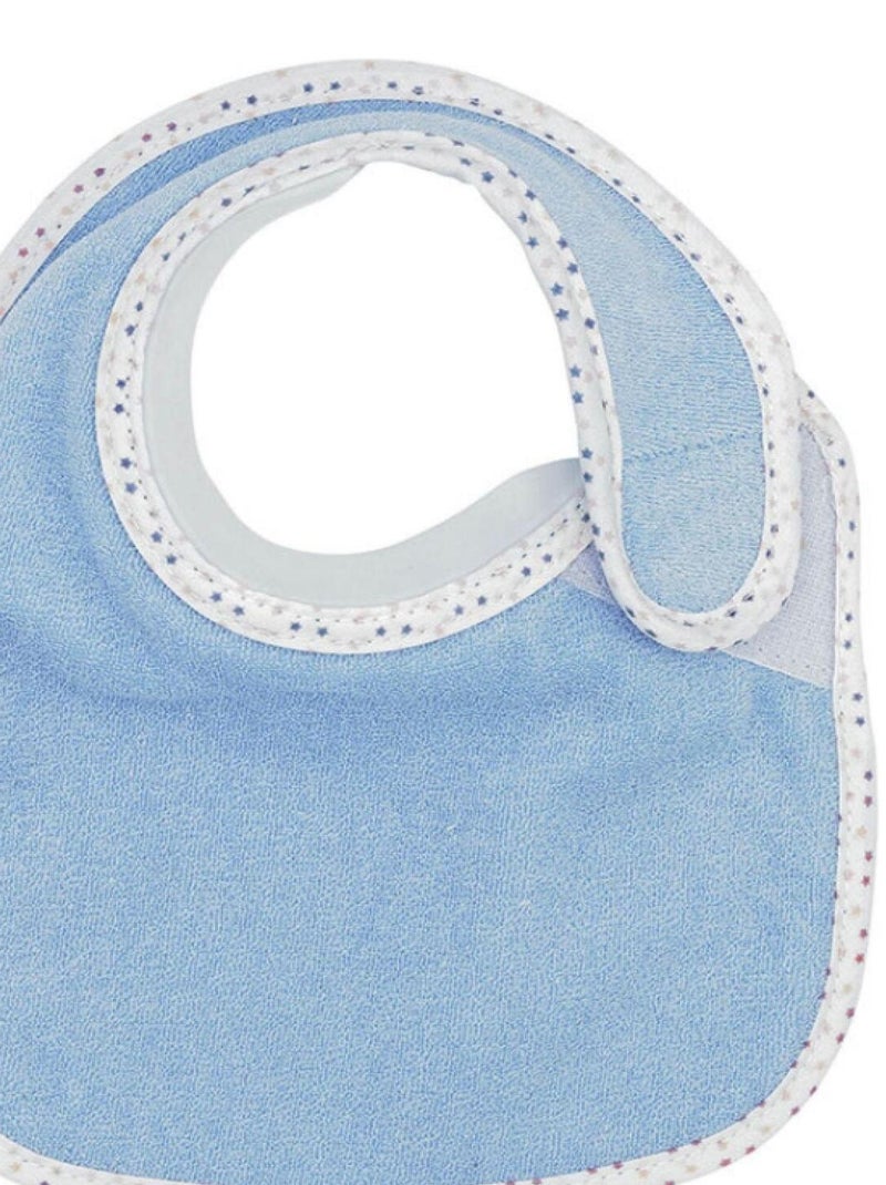 Bavoir À Velcro Bib'up Bleu Bleu - Kiabi